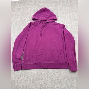 Zine Clothing Womens Hooded  Purple‎ SweatshirtKangaroo Pocket Draestrings SZ L
